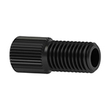 Super Flangeless™ Nut PEEK, 5/16-24 Flat-Bottom, for 3/16 OD Black